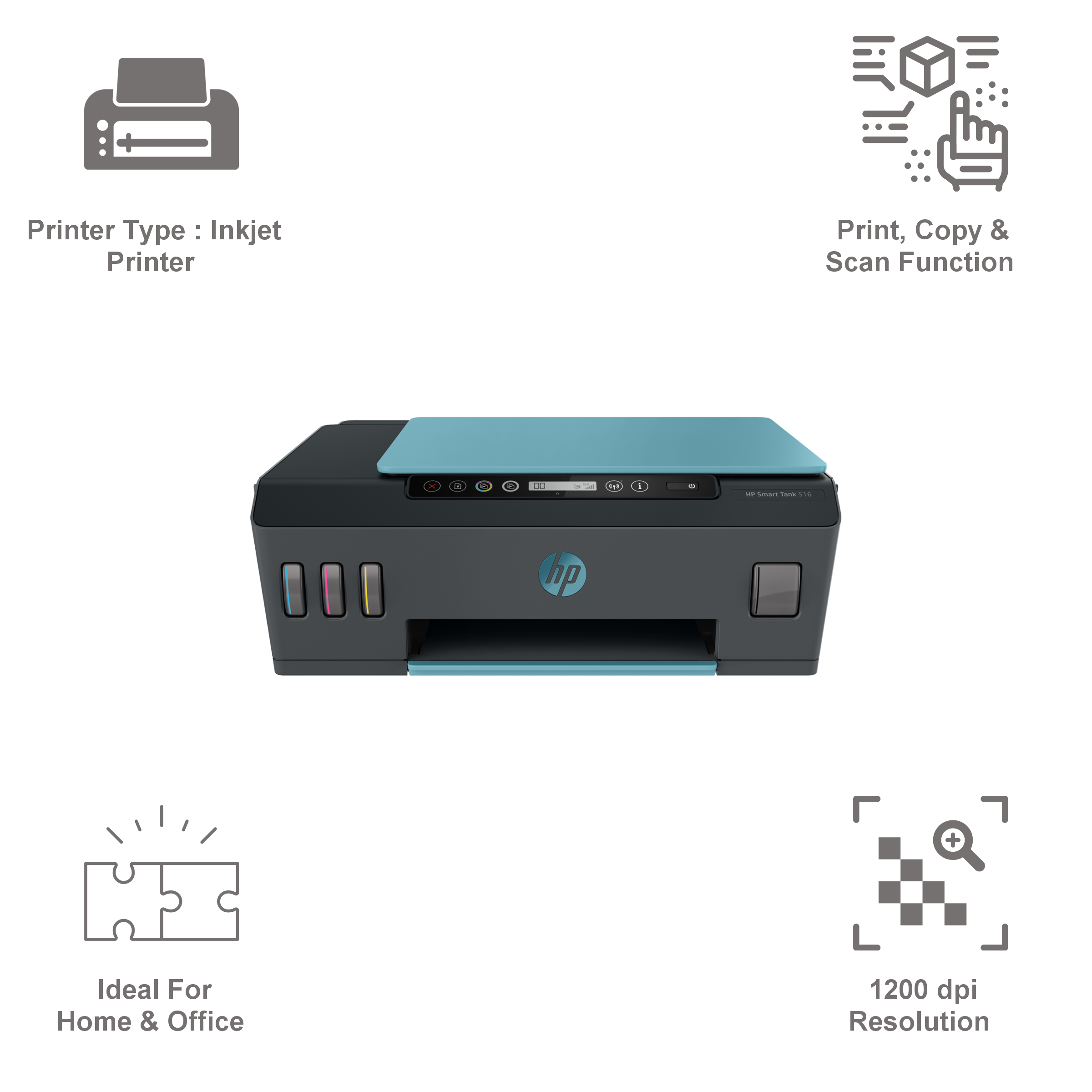 Buy Hp Smart Tank 516 Wireless Color All In One Inkjet Printer Borderless Printing 3yw70a 6394